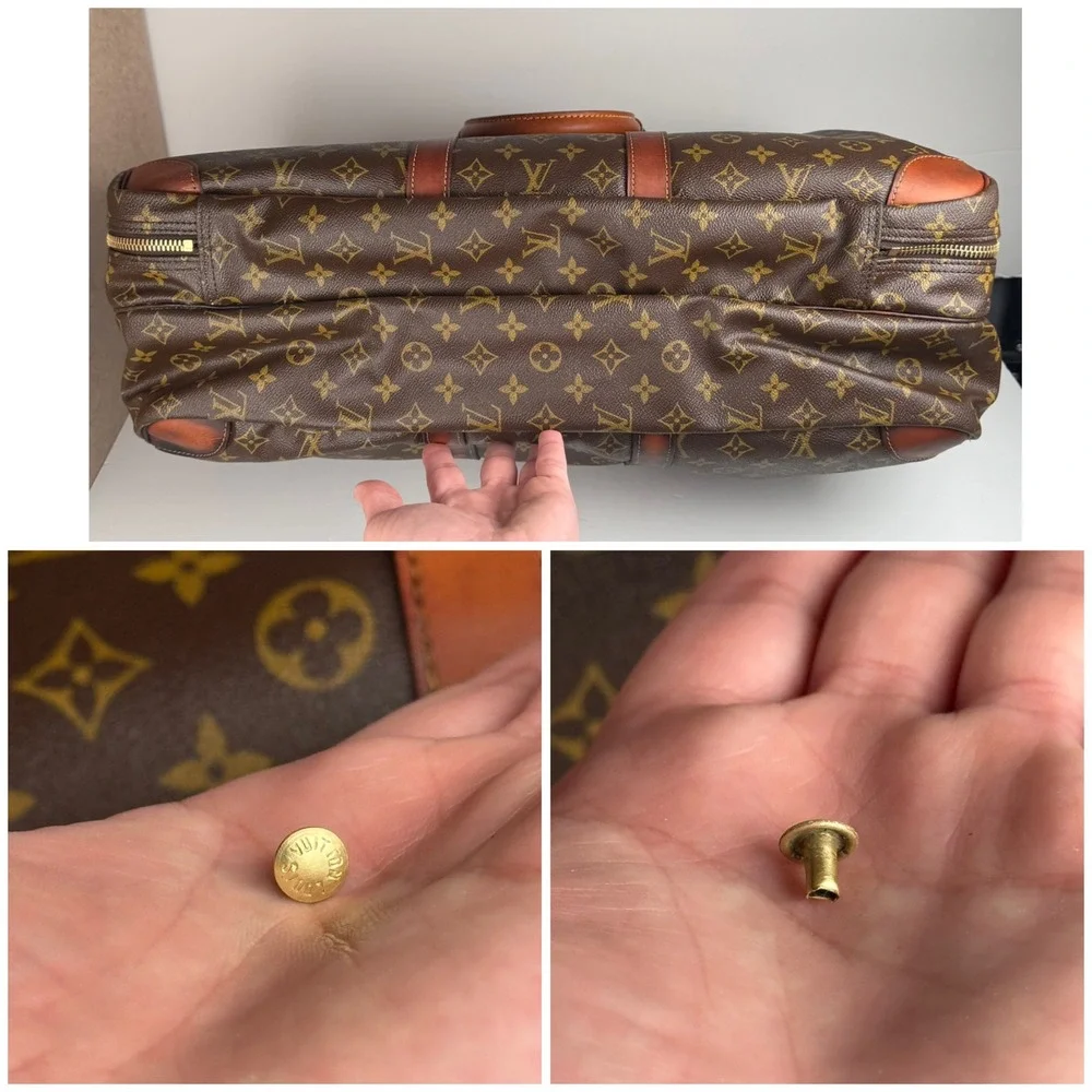 Louis Vuitton Sirius Double Zip Monogram‎ Large Travel Bag Vintage Authentic